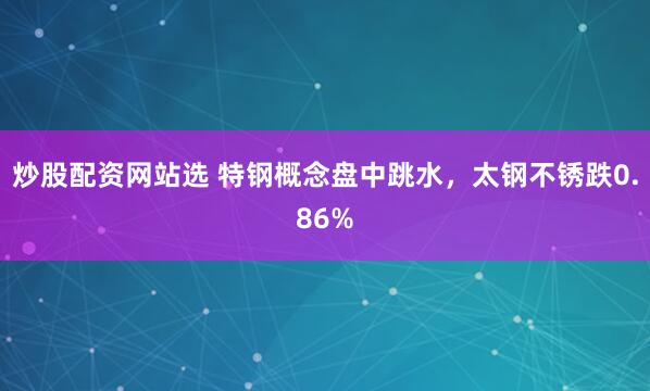 炒股配资网站选 特钢概念盘中跳水，太钢不锈跌0.86%