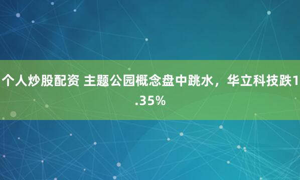 个人炒股配资 主题公园概念盘中跳水，华立科技跌1.35%